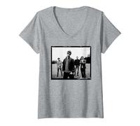 Women's Oasis Liam & Noel Gallagher Band By Michael Robert Williams V-Neck T-Shirt