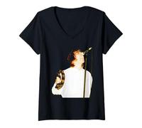 Women's Oasis Live Liam Gallagher Britpop Knebworth 1996 V-Neck T-Shirt