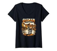 Women's Oatman Arizona Wild Burro Old West Mining V-Neck T-Shirt