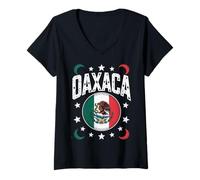 Womens Oaxaca Mexican Flag Indigenous Heritage Tribal Art Women Men V-Neck T-Shirt