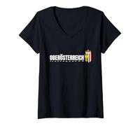 Womens Oberösterreich Oberösterreicher/in Austria Pride OÖ V-Neck T-Shirt