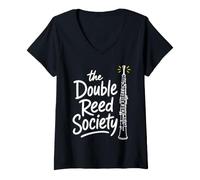 Women's Oboist Orchestra Oboe Player Woodwind V-Neck T-Shirt