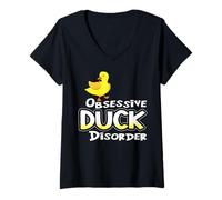 Womens Obsessive Duck Disorder Shirt - I Love Ducks T-Shirt V-Neck T-Shirt