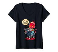 Womens Occult Humorous It's So Cuddly for Men and Women V-Neck T-Shirt