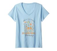 Womens Occupational Therapy Grow to Your Potential Garden Graphic V-Neck T-Shirt