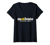 Women's Occupational Therapy Motivational OT Therapist V-Neck T-Shirt