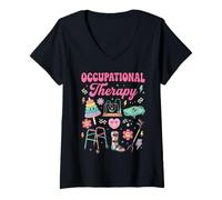 Women's Occupational Therapy Occupational Therapist OT OTA V-Neck T-Shirt