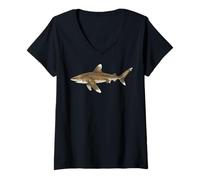 Women's Oceanic Whitetip Shark V-Neck T-Shirt