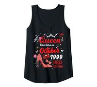 Womens October 1999 Birthday This Queen Was Born In October 1999 Tank Top