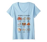 Women's Octopus of The Ocean V-Neck T-Shirt