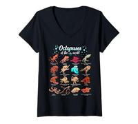 Womens Octopuses of The World V-Neck T-Shirt
