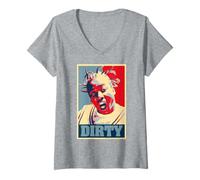 Women's ODB Ol Dirty Ba-ard Propaganda 90s Hip Hop Rap Icon Art Pop V-Neck T-Shirt