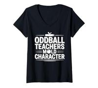 Womens Oddball Teachers Mold Character V-Neck T-Shirt