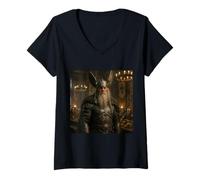 Womens Odin Norse Mythology God Valkyrie Valhalla Viking V-Neck T-Shirt