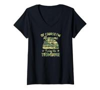 Women's of Course I'm Awesome I Play The Trombone V-Neck T-Shirt