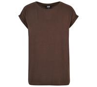 Urban Classics Women's Ladies Extended Shoulder Tee T-Shirt, Brown, S