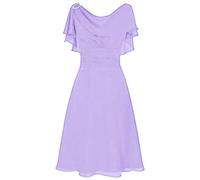 Women's Off The Shoulder Evening Dresses UK Chiffon Solid Bridesmaid Dress High Waisted Formal Wedding Dress Ladies Sexy Cocktail Dresses Party Gown Purple