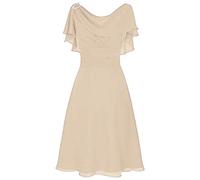 Women's Off The Shoulder Evening Dresses UK Chiffon Solid Bridesmaid Dress High Waisted Formal Wedding Dress Ladies Sexy Cocktail Dresses Party Gown Beige