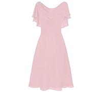 Women's Off The Shoulder Evening Dresses UK Chiffon Solid Bridesmaid Dress High Waisted Formal Wedding Dress Ladies Sexy Cocktail Dresses Party Gown Pink