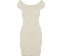Women's off-the-shoulder ribbed dress Urban Classics Blanc M