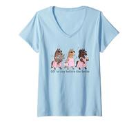 Women's Off to Cry Before The Bride Funny Wedding Horse V-Neck T-Shirt
