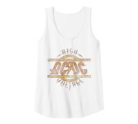 Womens Official AC DC High Voltage Womens Distressed Logo Rock Band Tank Top