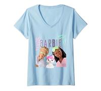 Womens Official Barbie 'Love Yourself' Design V-Neck T-Shirt