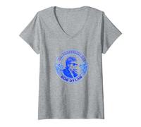 Womens Official Bob Dylan Mr. Tambourine Man V-Neck T-Shirt