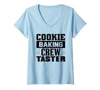Women's Official Cookie Baking Crew Taster Funny Baking Humor Quote V-Neck T-Shirt