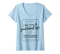Women's Official I Didn't Choose the Pickleball Life V-Neck T-Shirt