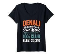 Womens Official Member of The 10 Percent Club Mountain Hiking Vibe V-Neck T-Shirt