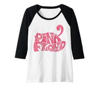 Womens Official Pink Floyd Retro Logo Rock Band Women Raglan Baseball Tee