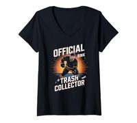 Womens Official Rink Trash Collector Ice Hockey V-Neck T-Shirt