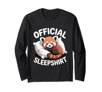 Womens Official Sleepshirt Cute Red Panda Nap Time Pajama Long Sleeve T-Shirt