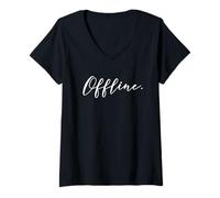 Women's Offline Mindfulness Awareness V-Neck T-Shirt