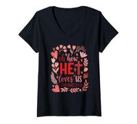 Womens Oh How He Loves Us - Eph. 2:4-8 V-Neck T-Shirt
