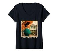 Womens Oh! Susanna Classic American Folk Song V-Neck T-Shirt