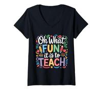 Women's Oh What Fun It is to Teach - V-Neck T-Shirt