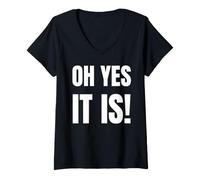 Women's Oh Yes It is! Matching Pantomime Costume V-Neck T-Shirt