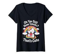 Womens Oh You Still Have Tonsils? That’s Cute V-Neck T-Shirt