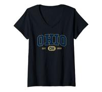 Womens Ohio - Classic Collegiate / Varsity Style COZY Ohio V-Neck T-Shirt