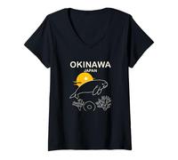 Women's Okinawa Japan Sunset V-Neck T-Shirt