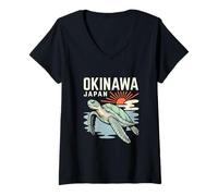 Women's Okinawa Japan Sunset V-Neck T-Shirt