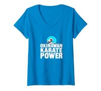 Womens Okinawan Karate V-Neck T-Shirt