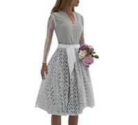 Women's Oktoberfest Costume Bavarian Beer Dress Lace Apron Set German Traditional Cosplay Outfit Party Dress Medieval Coat Women with Hood (Green, M)