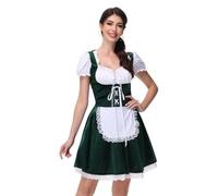 Women's Oktoberfest Dirndl Dress Bavarian Floral Embroidery Midi Costume | Traditional Bavarian Dirndl,Floral Embroidery,Fitted Waist & Flared Midi Skirt,Oktoberfest,Beer Festivals,Themed Parties