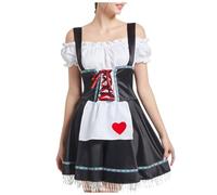 Women's Oktoberfest Halloween Costumes Dress Set Ladies Girls Beer Festival Piece Maides German Dirndl Bavarian Traditional Outfits Plus Size, Novelty Fancy Outfit