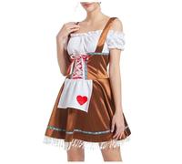 Women's Oktoberfest Halloween Costumes Dress Set Ladies Girls Beer Festival Piece Maides German Dirndl Bavarian Traditional Outfits Plus Size, Novelty Fancy Outfit