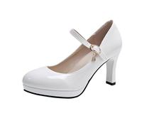 Women's Oktoberfest Heel Shoes,Women's Traditional Dancing Heels,Elegant Pointed Toe SlipOn Dress with Buckle Strap Mid Ideal for Party and Wedding Contemporary Everyday Wear Beer Festival Sandals