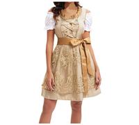 Women's Oktoberfest Outfit Adult Ladies Dress Bavarian Costumes Beer Maid Costume Party Plaid Fancy Traditional For